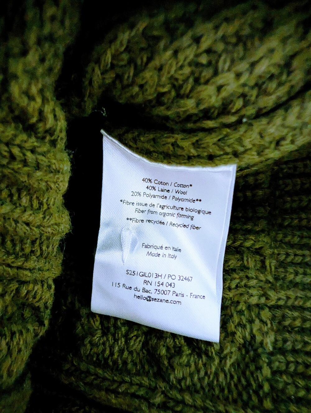 NWT Sezane Roxane Cardigan Perfect Green - Size M - Picture 6 of 6